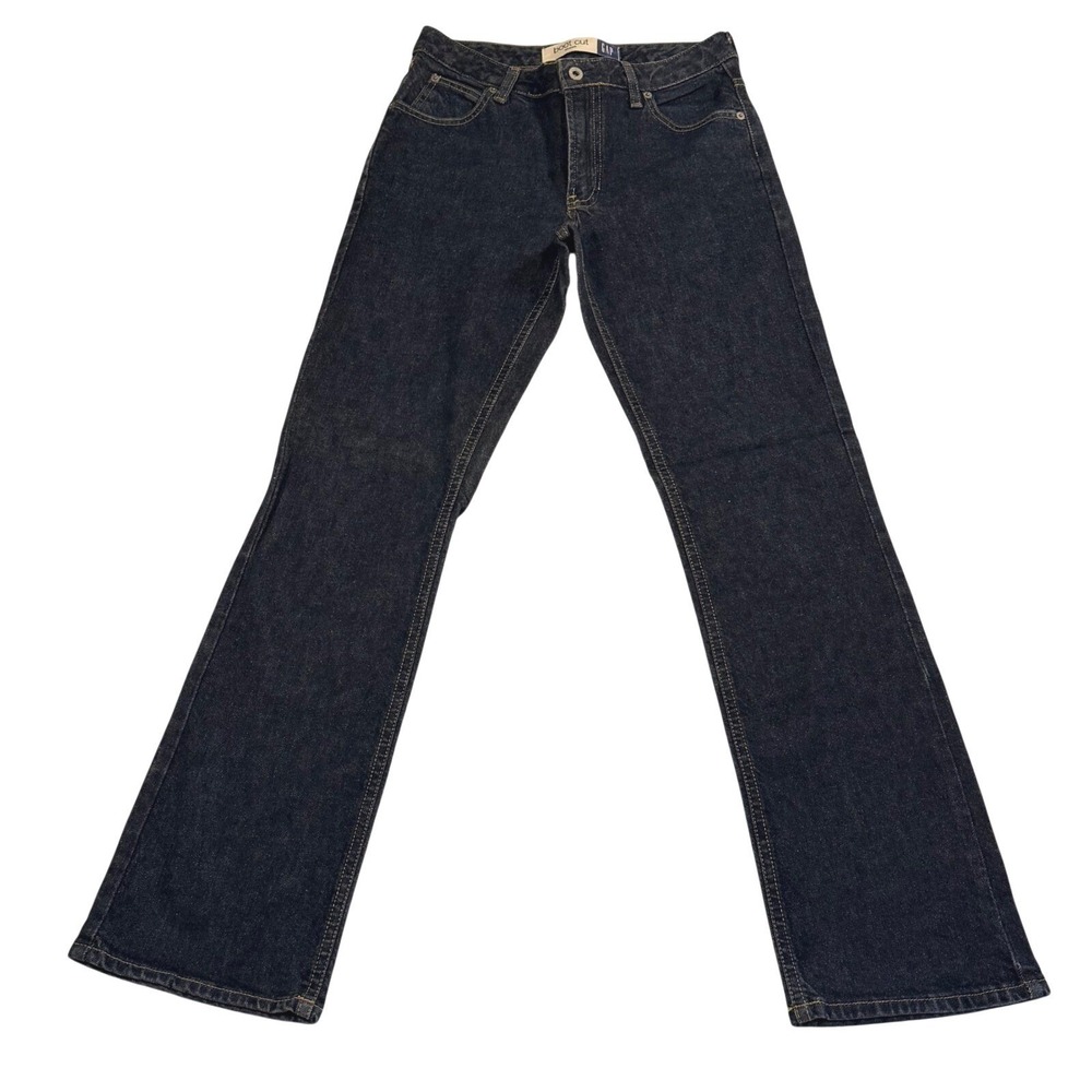 Gap Bootcut Jeans Stretch Denim Dark Wash Indigo Made in USA Womens 4 Y2K